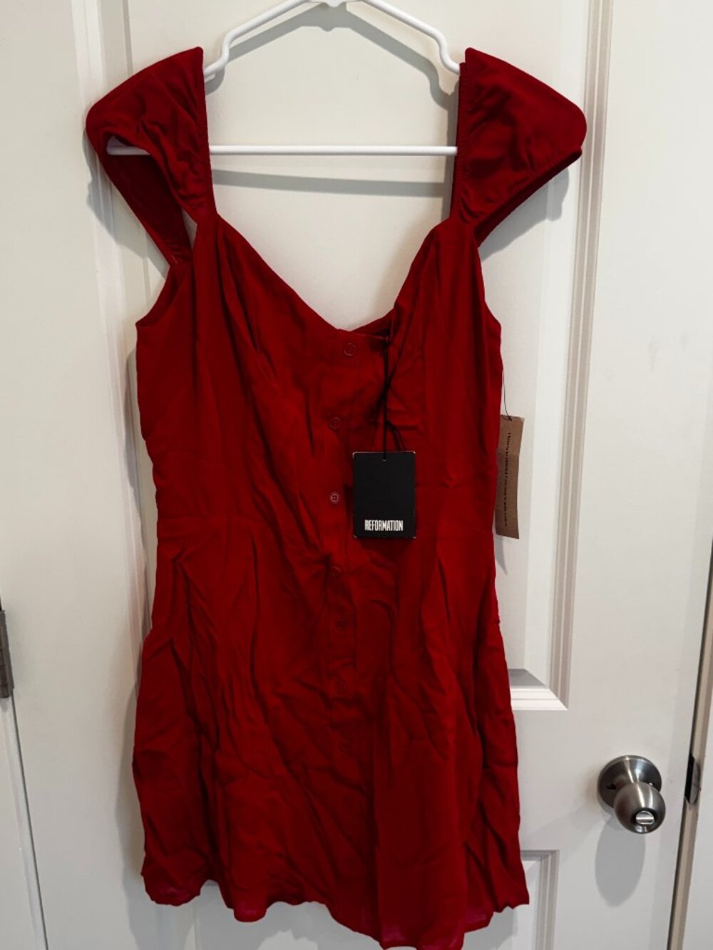 Reformation Sunset Dress-Cherry Size Large NWT